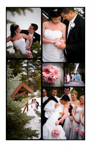 Spring wedding at a private residence in Breckenridge. Pink and Gray