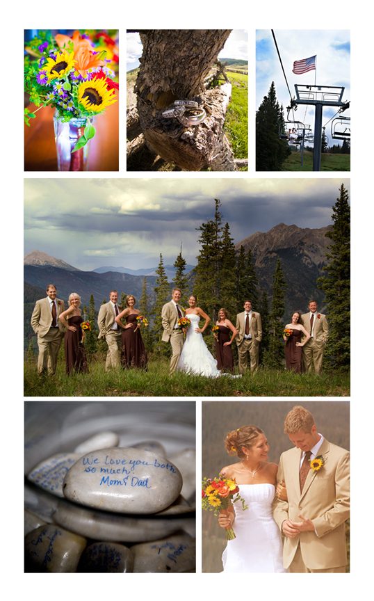 Brown and yellow wedding at Copper Mountan