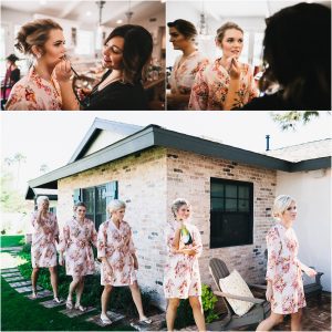 scottsdale wedding planner, bride getting ready, arizona weddings, bridesmaids, floral robes, hair and makeup