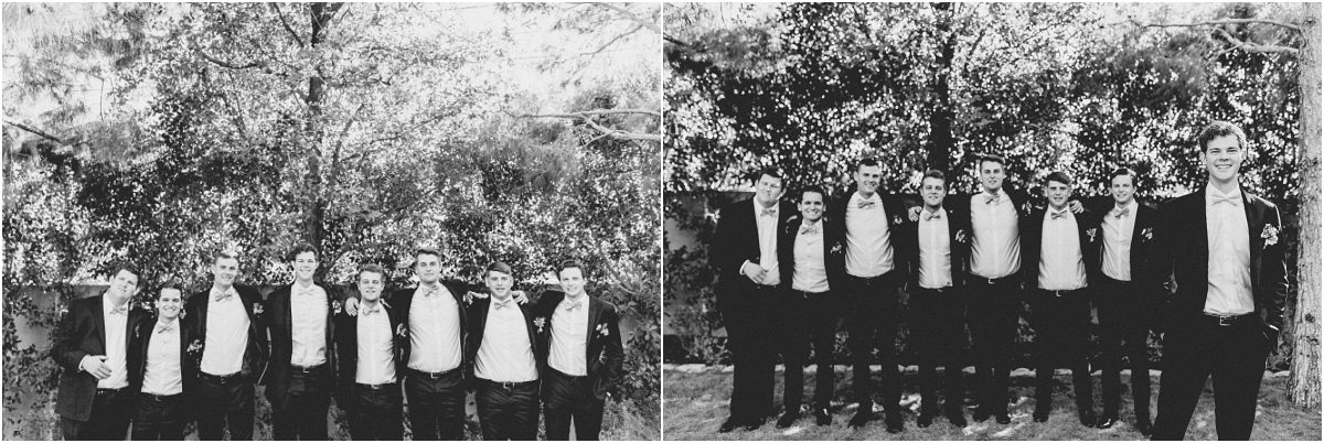 scottsdale wedding planner, groomsmen group formals, black and white portraits, arizona weddings