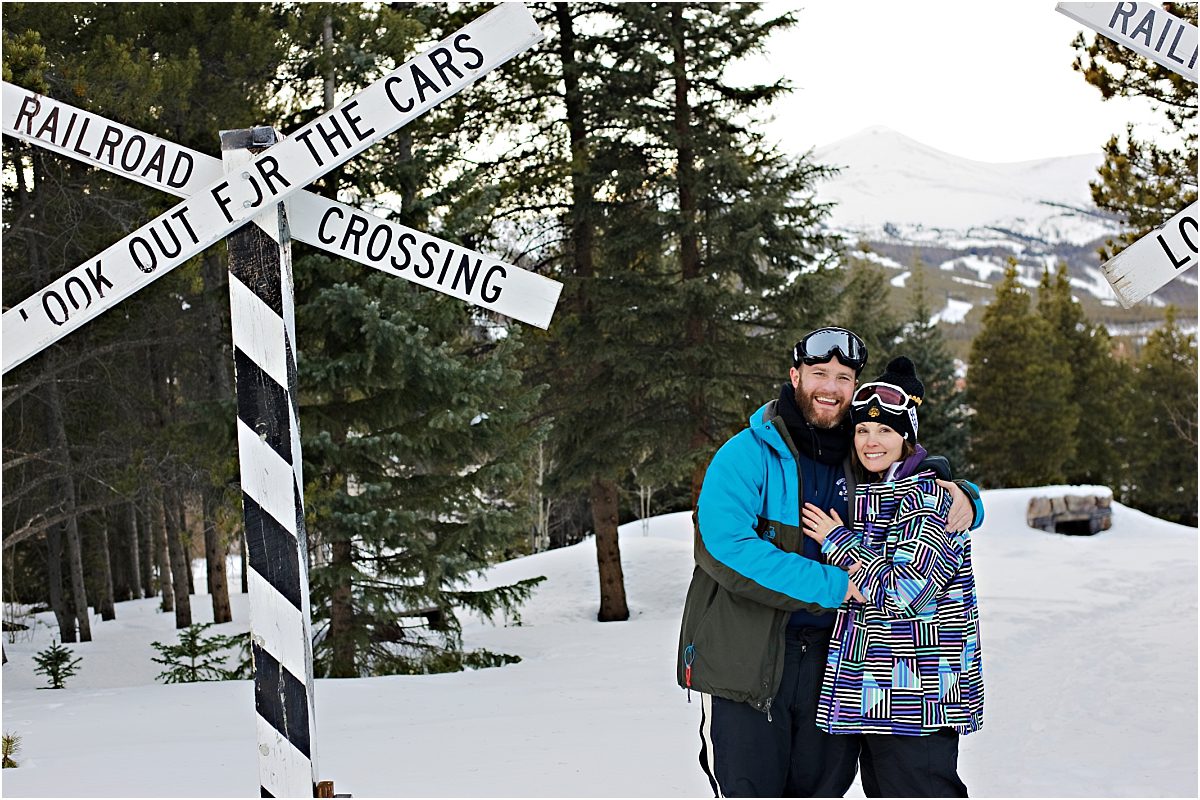 engagement photos, mountain proposal photographer, breckenridge ski resort