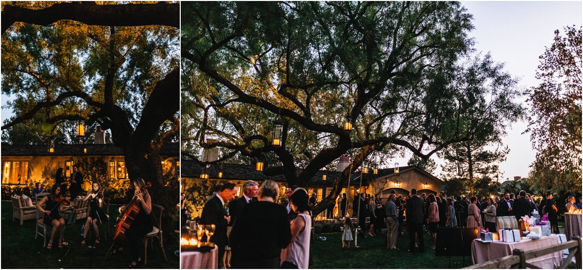 outdoor reception, scottsdale wedding planner, arizona weddings, guests under the trees
