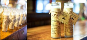 wedding favors, candles, literary quotes, guest favors, escort tags