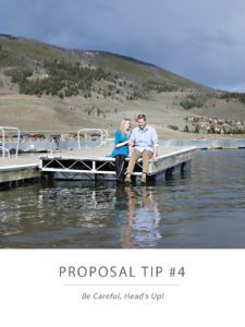 couple sitting on a dock at Lake Dillon